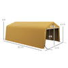 Carport 12' x 20' Portable Garage, Heavy Duty Car Port Canopy with Ventilation Windows and Large Roll-up Door, Beige