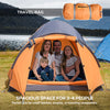 3/4 Person Pop Up Camping Tent, Waterproof Pop Up Tent, Portable Backpacking Shelter with Mesh Windows and 3 Doors