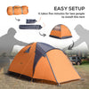 3/4 Person Pop Up Camping Tent, Waterproof Pop Up Tent, Portable Backpacking Shelter with Mesh Windows and 3 Doors