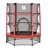 Φ4.5FT Kids Trampoline with Enclosure Net, Springless Design, Safety Pad and Steel Frame, Toddler Round Bouncer for Age 3 to 6 Years, Red