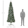 9ft Pre-Lit Snow-Dipped Artificial Christmas Tree with Realistic Branches, 460 LED Lights, Pine Cones, Red Berries and 1298 Tips