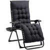 Padded Zero Gravity Chair, Folding Recliner Chair with Cup Holder Cushion, Black