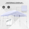 20' x 10' Garden Foldable Pop Up Canopy Tent Gazebo with Adjustable Legs  Roller Bag Outdoor Party