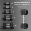 Hex Dumbbell Set of 2,  Rubber Weights Exercise Fitness Dumbbell for Strength Training, 15 Lbs./Single, Black