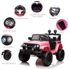 12V Kids Ride On Car, Electric Battery Powered Off-Road Truck Toy Wheels with Remote Control, MP3 Music & Adjustable Speed, Pink