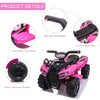 Children Ride On Cars with Real Working Headlights, 6V Battery Powered Motorcycle for Kids 18-36 Months, Pink