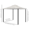 10'  x 12' Outdoor Gazebo with Nettings, Patio Gazebo Canopy for Patio Garden Backyard Deck, Dark Gray