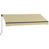 10' x 8' Retractable Awning, 280gsm UV Resistant Sunshade Shelter for Deck, Balcony, Yard, Beige