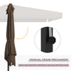 10FT Square Offset Umbrella with Tilt, Crank and Cross Base, Cantilever Patio Umbrella for Garden, Pool, Tan