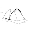 3-Person Camping Tent Backpacking Tent with Vestibule Area, Water-Fighting Polyester Rain Cover, & Mesh Windows, Yellow