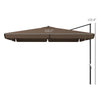 10FT Square Offset Umbrella with Tilt, Crank and Cross Base, Cantilever Patio Umbrella for Garden, Pool, Tan