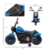 6V Kids Motorcycle Ride-on Toys with Training Wheels, Single-Button Start, Battery-Operated Ride-on Vehicle, Blue