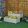 4-Piece Raised Garden Bed with Legs, Self-Watering Planter Box Raised Bed to Grow Flowers, Herbs & Vegetables, Gray