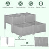 4-Piece Raised Garden Bed with Legs, Self-Watering Planter Box Raised Bed to Grow Flowers, Herbs & Vegetables, Gray