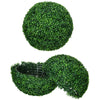 2 Pack 19.75" Artificial Ball Boxwood Topiary Trees Balls, Indoor Outdoor Fake Plants for Home, Office & Living Room Decor