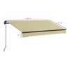 10' x 8' Retractable Awning, 280gsm UV Resistant Sunshade Shelter for Deck, Balcony, Yard, Beige