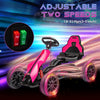 12V Electric Go Kart for Kids w/ Adjustable Speed, Pink