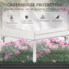 49.6" x 42.1" x 26.6" Galvanized Raised Garden Bed with Greenhouse, Flowers, Vegetables for Patio, Dark Gray