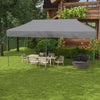 10' x 20' Pop Up Canopy Tent, Outdoor Easy up Tent with 3-Level Adjustable Height & Wheeled Carry Bag, Gray