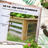 Raised Garden Beds Set of 2, Metal and Wood Combined Planter Box, for Growing Flowers, Herbs and Vegetables