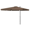 10FT Square Offset Umbrella with Tilt, Crank and Cross Base, Cantilever Patio Umbrella for Garden, Pool, Tan