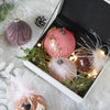 Pink Christmas Hanging Balls, Set of 6 Glass Ornaments for Holiday Tree Decor