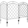 4 Pack Garden Fencing for Yard, Decorative Fence Panels as Animal Barrier and Flower Edging, Circle