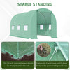 15' x 7' x 7' Walk-in Tunnel Greenhouse Garden Plant Growing House with Door and Ventilation Window, Green