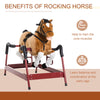 Durable Kids Plush Spring Style Horse Bouncing Rocker Toy with Realistic Sounds