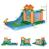 5-in-1 Inflatable Water Slide Kids Bounce House, Summer Theme Jumping Castle Includes Slide, Trampoline, Pool, Water Gun, Climbing Wall with Carry Bag and 450W Air Blower