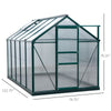 10' x 6' x 7' Aluminum Polycarbonate Walk-In Garden Greenhouse UV-Resistant