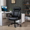 Big and Tall 400lbs Executive Office Chair with Wide Seat, Computer Desk Chair with High Back PU Leather Ergonomic Upholstery, Black