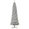 9ft Pre-Lit Snow-Flocked Slim Douglas Fir Artificial Christmas Tree with Realistic Branches, 550 LED Lights and 988 Tips