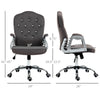 Velvet Office Chair Desk Chair with 360 Degree Swivel Wheels Adjustable Height Tilt Function Dark Gray