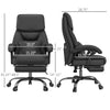 Kneading Massage Office Chair, Reclining Executive Office Chair, PU Leather High Back Computer Chair with Lumbar Cushion, Footrest, Adjustable Height, Black