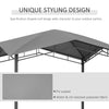 10' x 10' Soft Top Patio Gazebo Outdoor Canopy with Unique Geometric Design, Steel Frame, & Weather Roof Grey