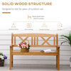 2-Seater Wooden Garden Bench 4FT Outdoor Patio Loveseat for Yard, Lawn, Porch, Natural Wood