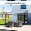 10' x 9.5' x 9.5' Outdoor Wall Gazebo Patio Canopy Gazebo Shelter Pergola Pavilion, Steel Frame, Polyester Canopy, Grey