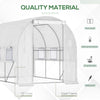 10' x 7' x 7' Walk-in Tunnel Greenhouse, Outdoor Plant Nursery with Quality PE Cover, Zipper Doors and Mesh Windows, White