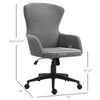 Ergonomic Office Chair Office Roller Chair Office Desk & Computer Chair With 5 Castor Wheels & Easy Adjustable Height/Tilt Grey