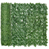 118" x 39" Artificial Privacy Fence Screen Faux Hedge Leaf Decoration for Outdoor Garden Backyard, Dark Green