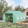 12' x 10' x 7' Outdoor Walk-In Tunnel Greenhouse Hot House with Roll-up Windows, Zippered Door, PE Cover, Green