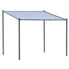 10' x 9.5' x 9.5' Outdoor Wall Gazebo Patio Canopy Gazebo Shelter Pergola Pavilion, Steel Frame, Polyester Canopy, Grey