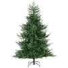 7.5' Artificial Wide Christmas Tree Holiday Décor, with Easy-to-Shape Branches, Auto Open, Steel Base, Green