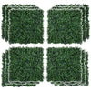 12-Piece 19.75" x 19.75" Milan Artificial Grass, Water Drainage, & Soft Feel, Dark Green