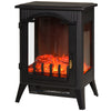 Electric Fireplace Heater, Fireplace Stove with Realistic LED Flames and Logs and Overheating Protection, 750W/1500W, Black