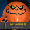 12ft Halloween Inflatables, Pumpkin Reaper with Skeleton Skull, Outdoor Giant Blow Up Yard Decoration with Build-in LED