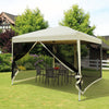 10' x 10' Pop Up Canopy Tent with Breathable Mesh Sidewalls, Easy Height Adjustable, Easy Transport Carrying Bag for Backyard Garden Patio