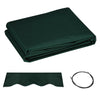 13' x 8' Retractable Awning Fabric Replacement Outdoor Sunshade Canopy Awning Cover, UV Protection, Dark Green