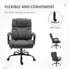 500lbs Big and Tall Office Chair with Wide Seat, Ergonomic Executive Computer Chair with Swivel Wheels and Linen Finish, Dark Grey